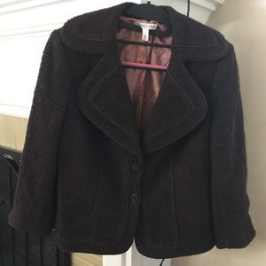 Brown Sigrid Olsen lined jacket/blazer, size 6